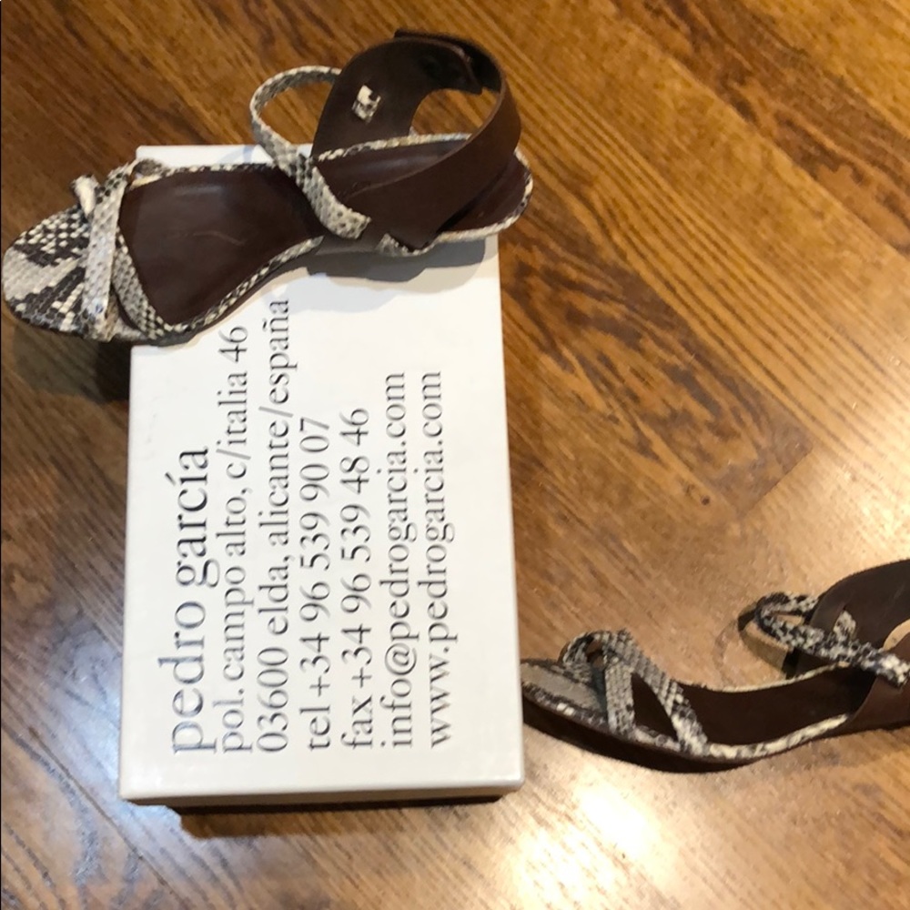 Pedro Garcia Python Embossed Leather Shoes - image 4